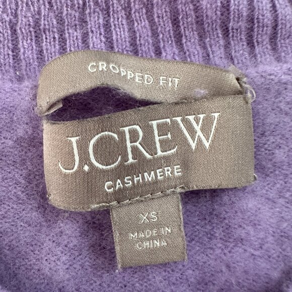 J. Crew Cashmere Cropped  Sweater XS Women's Lavender Purple - Picture 3 of 7